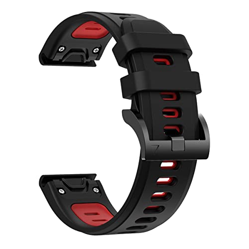 OPKDE 22 x 26 mm Smartwatch-Herrenarmband für Garmin Fenix 7, 7X, 6, 6X, Pro, 5X, 5 Plus, Epix, Schnellverschluss, offizielles Silikon-Armband, For Fenix 5X Plus 6X Pro, Achat