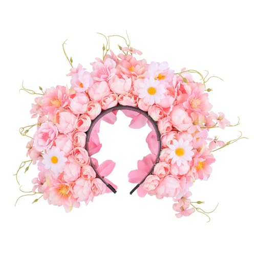 Schönes Blumenhaar, für Damen, Mädchen, Fotografie, Make-up, Stirnband für Weihnachten, Halloween, Party, Aufführungen, Kopfschmuck