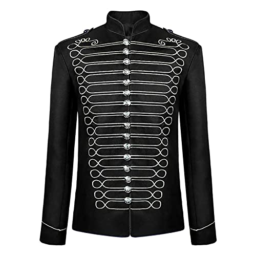 WANGTIANXUE Mittelalter Kleidung Herren, Jacke Herren Vintage Renaissance Jäcket Langarm Mantel Halloween Cosplay Karneval Costum Faschingskostüme Männer Sommerjacke Kostüme für Erwachsene