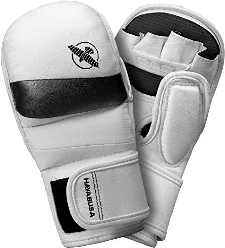 Hayabusa T3 MMA-Handschuhe für Damen und Herren, 200 g, Weiß/Schwarz, Größe L