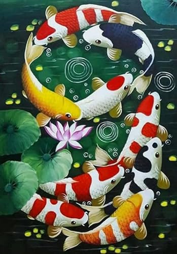 HfmQuisutron Jigsaw Puzzle 1000 Teile Koi Poster Bild Holzpuzzle Home Stressabbau Spiel De73Zh