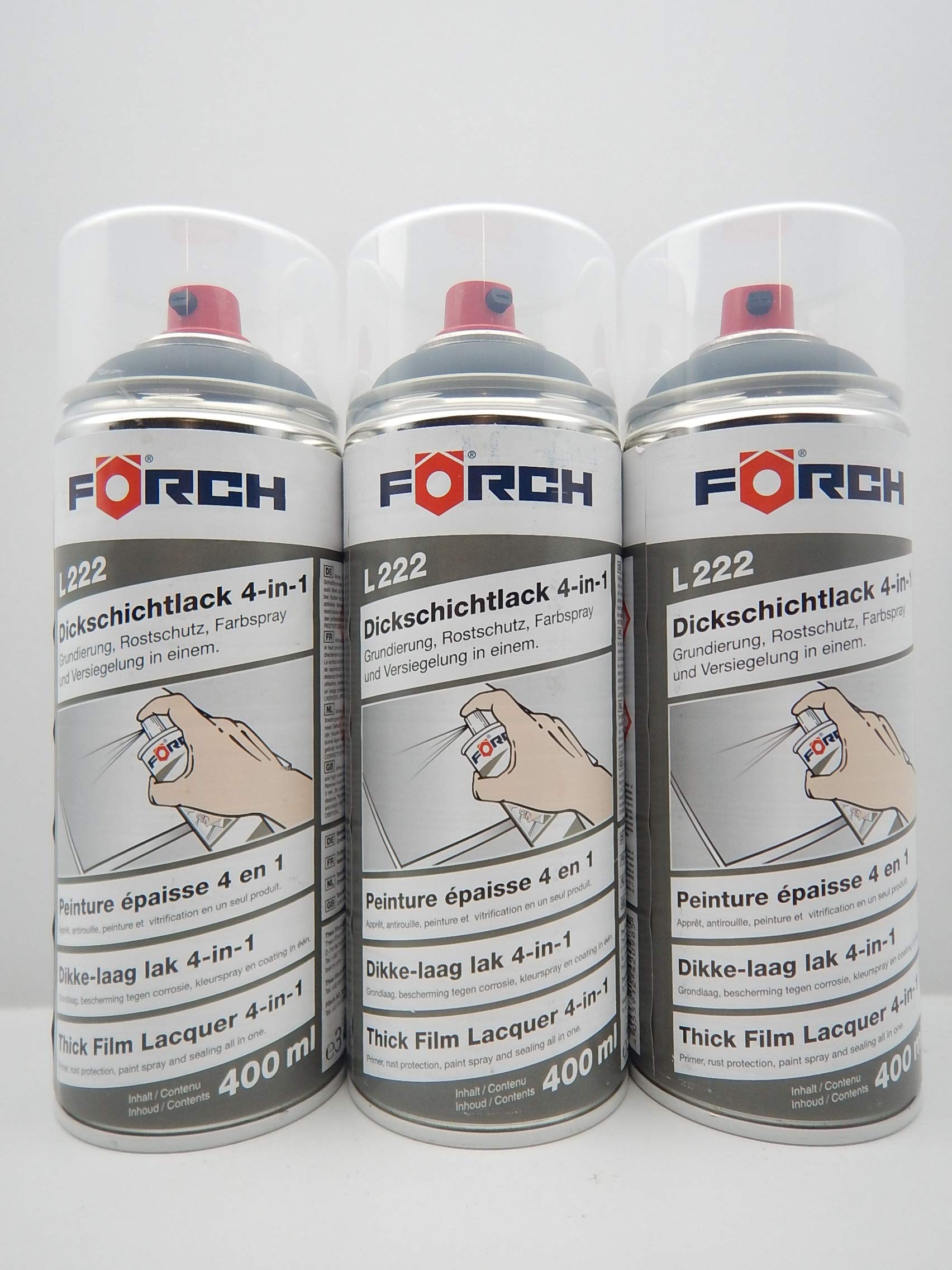 FORCH 4 in 1 RAL 7016 ANTHRAZITGRAU GRAU DICKSCHICHTLACK Lack Spray SPRAYDOSE 400ML (3)