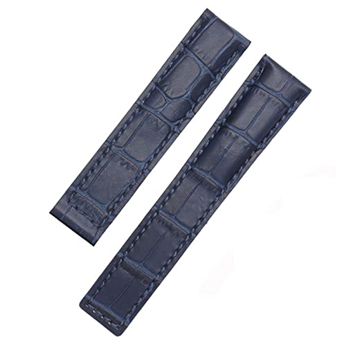 NEYENS Armband aus echtem Leder für TAG heuer, Armband in Blau, Schwarz, Braun, 19 mm, 20 mm, 22 mm, mit Faltschließe, Lederarmbänder, 19 mm, Achat