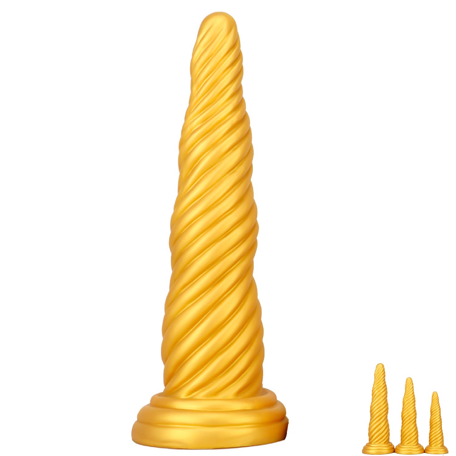 Analplug 3 Größen Buttplug Set Analsexspielzeug Silikon,Butt Plug Analplug für Frauen und Männer, Anal Plug für Anfänger und Fortgeschrittene Sex Spielzeug für Paare Plug Sexspielzeug Set (L,Gold)