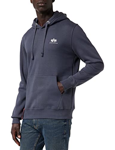 Alpha Industries Alpha Basic Small Logo Hoodie Schwarz/Grau S