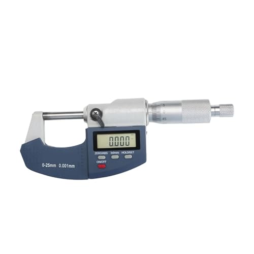 Mikrometer, Digitales Mikrometer, 0,001 mm, 0–25 mm, elektronisches Außenmikrometer mit Skalenlinien-Mikrometer-Messwerkzeug,Digitaler Mikrometer