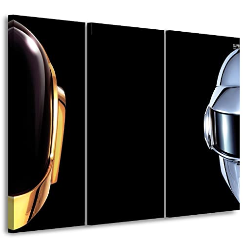 Artis Prints Leinwandbild Daft Punk, Musik Album Cover, Elektro Musik, Klein bis XXL, Inneneinrichtung - Wohnzimmer - Wohnung, Dekoration