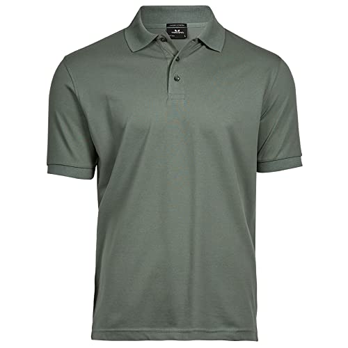 Tee Jays Herren Luxury Stretch Polo-Shirt, Kurzarm (L) (Blattgrün)