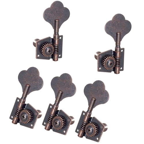 Strings Tuning Pegs Mechaniken Für Gitarre 5 Stücke Gitarre Vintage Offene Stimmschlüssel Pegs Mechaniken Mechaniken 2L3R Für 5 Saiten Bass Rot