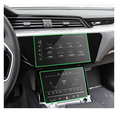 Navigations-Displayschutz Für E-tron 2018-2021 Auto GPS Navigation Dashboard Schutz Zubehör Gehärtetem Glas LCD Screen Schutz Film Aufkleber Navigation Schutzfolie(Navigation Glass)