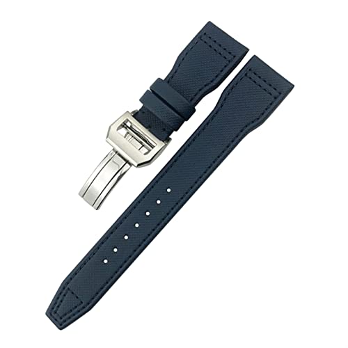 NEYENS Uhrenarmband für IWC Le Petit Prince Big Pilot Top Gun IW3777, schwarzes Sportfaser-Leinenarmband, 20 mm, 21 mm, 22 mm, Nylon-Lederarmband, 20 mm, Achat