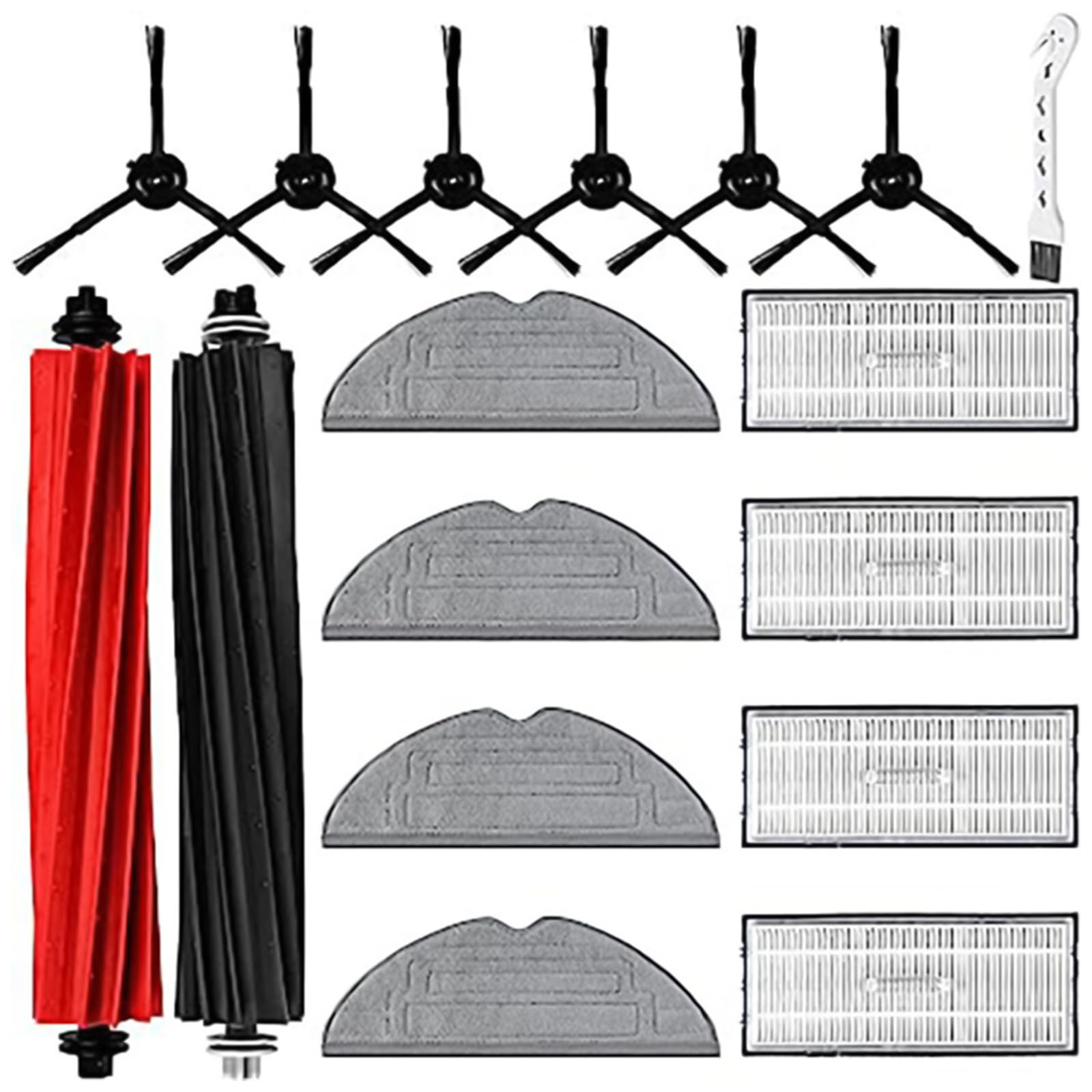 Effizienter Ersatzfilter, effiziente Seitenbürsten, Roboter-Staubsauger-Zubehör, hochwertige Hauptbürste für Staubsauger
