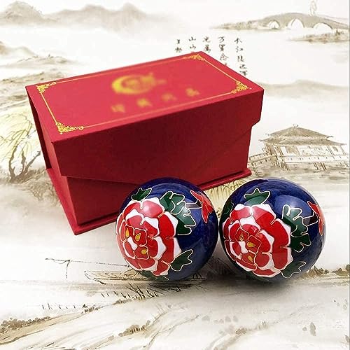 chinesische klangkugeln chinesische klangkugeln klein 2 Stück Baoding Ball Fitnessball Handmassageballklangkugeln(Color:f)