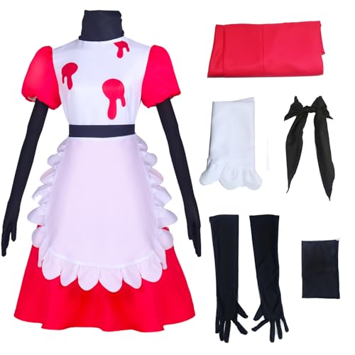 AYYOHON Niffty Kostüm Hazbin Nifty Cosplay Kleid für Erwachsene, Anime, Dienstmädchenkleid, Anzug, Halloween, Fasching, Outfits für Damen, Größe XL