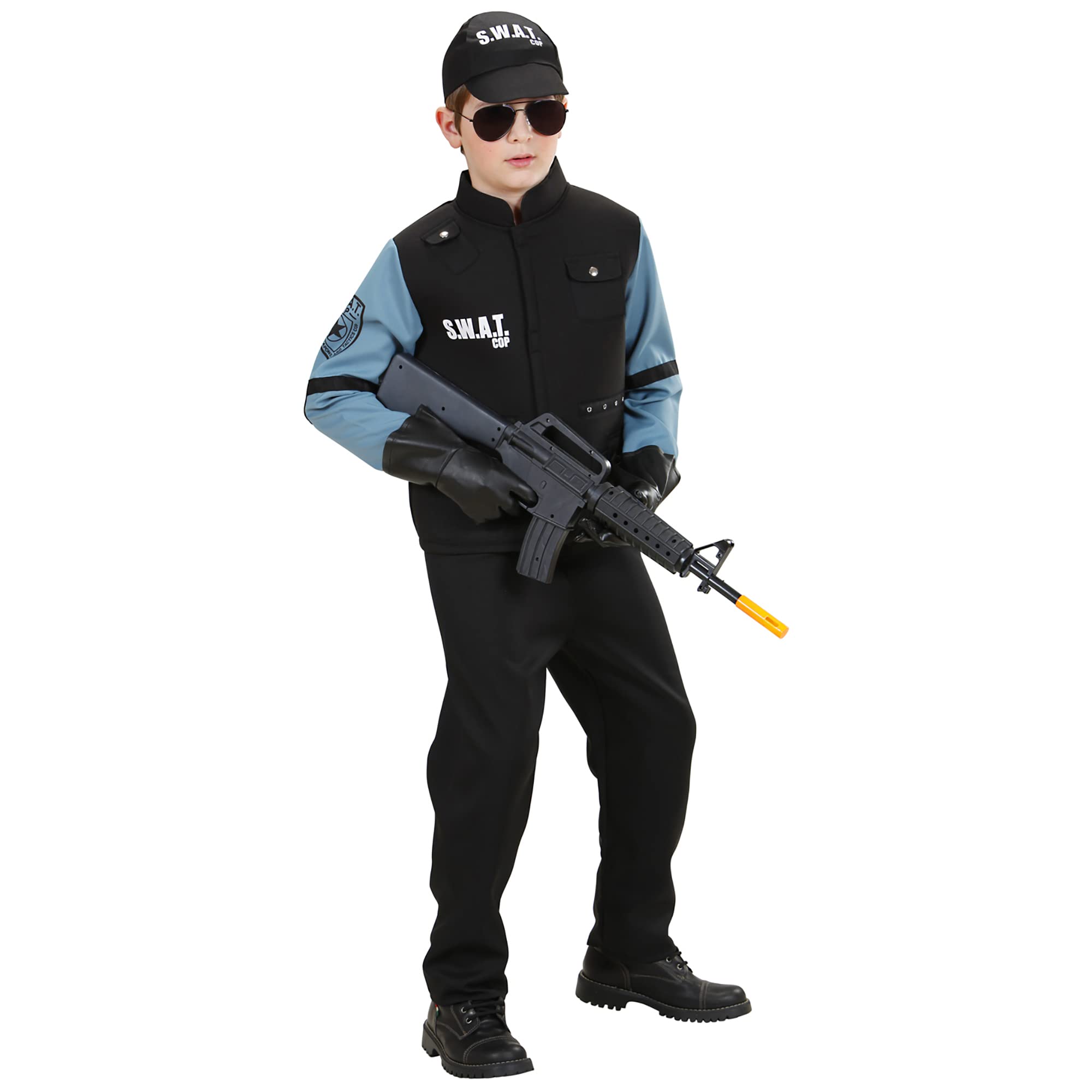 W WIDMANN MILANO Party Fashion - Kinderkostüm S.W.A.T. Spezialeinheit, Uniform, Polizei, Faschingskostüme