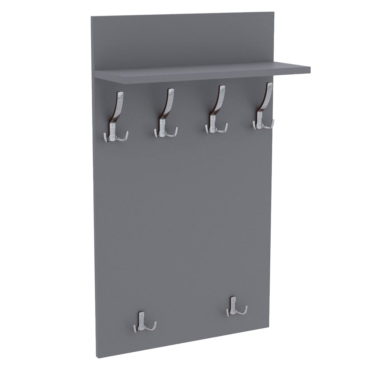 AKKE 90x60 | MAXI Garderobenpaneel Wandgarderobe Garderobe Wandpaneel Kleiderstange CHROM | LIGHT GRAPHITE