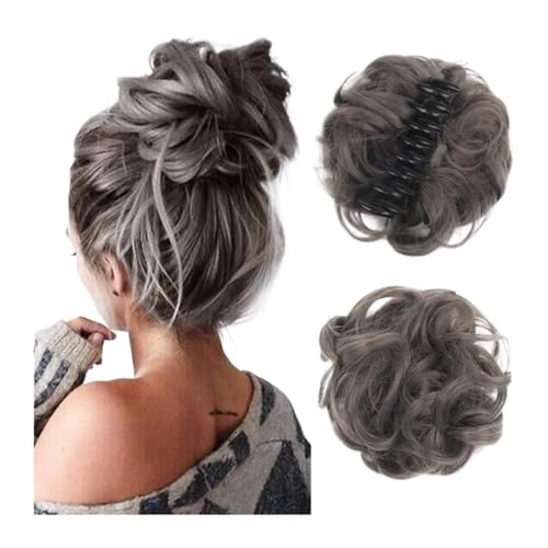 Haarteil Synthetischer Haarknoten, Clip-in-Chignon-Haarteil, lockiges, unordentliches Haar, Pferdeschwanz-Haarverlängerungen, Scrunchie-Haarteile for Frauen Haarverlängerung(NC/4HL)