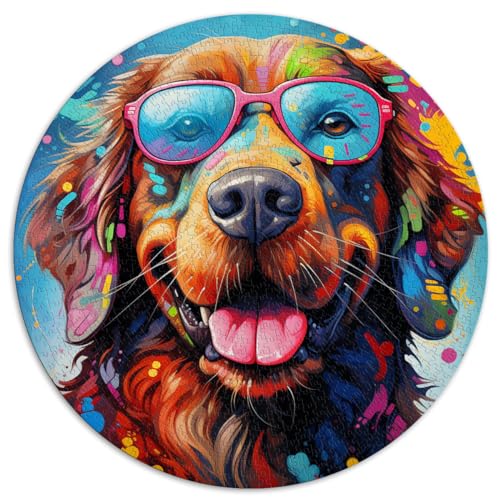 Puzzle für Familienhund, 1000-teiliges Puzzle für Erwachsene, 26,5 x 26,5 Zoll, lustiges Geschenk, Familienspiel, Stressabbau, schwieriges Herausforderungspuzzle