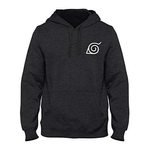 cotton division Naruto Hoodie Characters of Konoha mit Kapuze grau - L