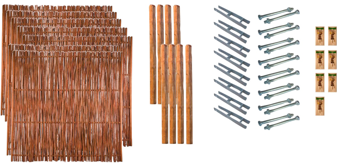 Tetzner & Jentzsch Geflechtzaun "Portland 5", 7 Elemente, LxH: 1332x180 cm