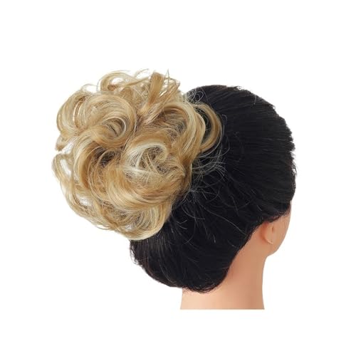 Haarteile Haarknoten Synthetischer unordentlicher Haarknoten, Chignon, Haargummis, gefälschtes Haarband, Zopf, elastischer Haarteilschwanz for Frauen, synthetischer Wickel, lockiger Pferdeschwanz Bröt