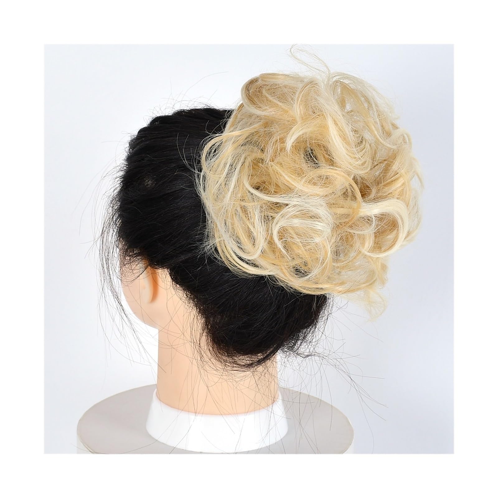 Haarteile Haarknoten Lockiger, unordentlicher Haarknoten, Chignon, Donut, Haarpolster, elastisches Haar, synthetisches Haarteil for Frauen Brötchen Haare(22H613)