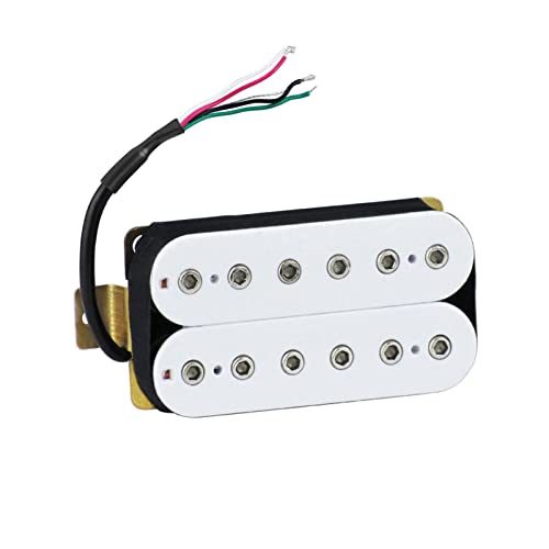 ZENGXUE Humbucker Pickup E-Gitarren-Pickup-Keramik-Magnet-Nacken- Oder Brückenposition Humbucker Tonabnehmer Set (Color : White Bridge)