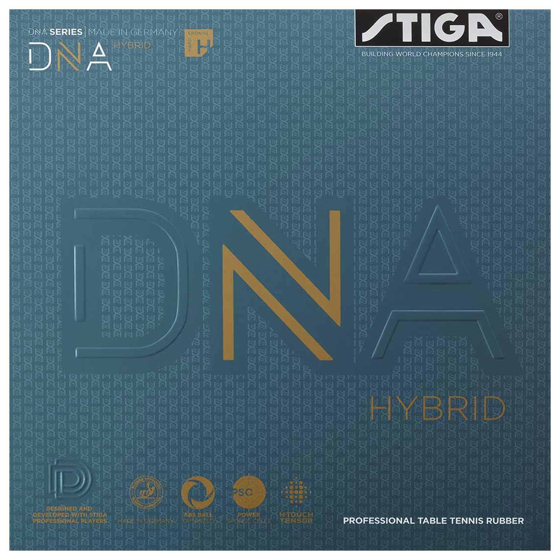 STIGA Tischtennisbelag DNA Hybrid H mit 50 Grad Schwammhärte, Power Sponge Cells und H-Touch Tensor-Technologie, 2.1 mm (Rot)