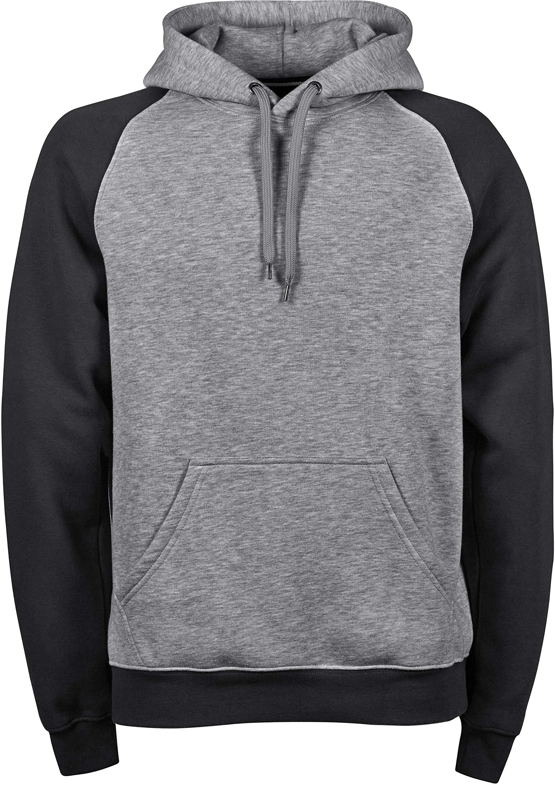 Tee Jays Two-Tone Hooded Sweatshirt, Größe:M, Farbe:Heather Grey/Dark Grey (Solid)