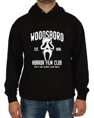 Artshirt Factory Woodsboro Horror Film Club Kapu, Farbe: Schwarz, Größe: S