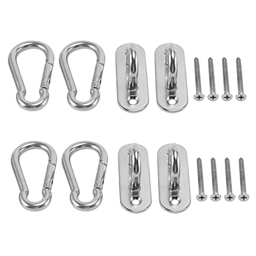 Kiudduy 2X Hängematten Haken Heavy Duty Yoga Hanging Kit Edelstahl Polster Decken Kleider BüGel Karabiner Haken