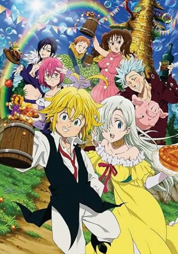 HfmQuisutron Puzzle 1000 Teile Klassisches Abenteuer Anime Meliodas Charakter Poster Holz Für Erwachsene Kinder Spiele Lernspielzeug Df74Zq