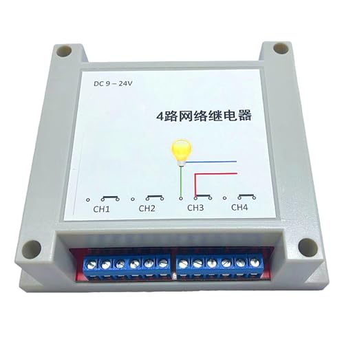 Illkjasfc 4-Kanal Ethernet Fernbedienungscontroller Unterstützung 9–24 V Eingang