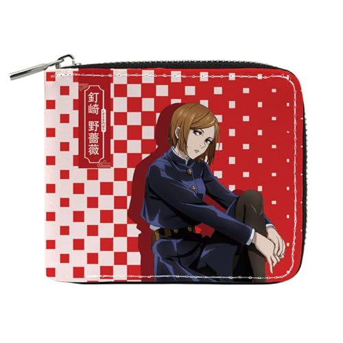 RYNDEX Jujut-su Kais-en Geldtasche Anime, Süß Spaß Einzigartig Karten Geldbeutel, Scheckkartenetui für Fans Teens Geburtstagsgeschenk(Color:Multicolor 7)