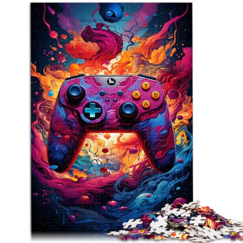 Puzzles Geschenke Spielzeug Buntes Gamepad 1000-teiliges Puzzlespiel Holzpuzzlespielzeug Puzzles Lernspiele Stressabbauende Puzzles 1000 Teile (50 x 75 cm)