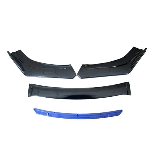 Splitter Auto Modifikation Universal Auto Frontstoßstange Lip Body Kit Spoiler Splitter Diffusor Rot Schwarz Blau Canard Splitter ABS Kunststoff Frontlippe(A-Blue)