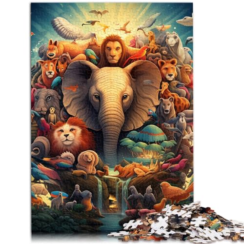 Puzzle Afrikanische Tiere 1000 Teile Puzzle für Erwachsene Holzpuzzle Jedes Teil ist einzigartig - Herausforderndes, unterhaltsames Familienspiel 1000 Teile (50 x 75 cm)