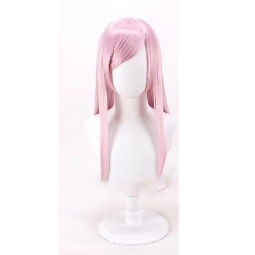 WCCNKK Anime Cosplay Perücke, Tokyo Revengers Mitos Haruchiru Perücke, Hellrosa 60 Cm Langes Haar, Mit Perückenkappe, Für Party Alltag Halloween Perücke Cosplay, Dekoratives Geschenk