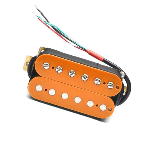 Gitarren-Tonabnehmer E-Gitarre Pickup Coil Spliting Pickup Humbucker Dual Coil Pickup 4 Leiter Kabel N-7,5K/B-15K Ausgang Orange (Color : Neck Pickup)