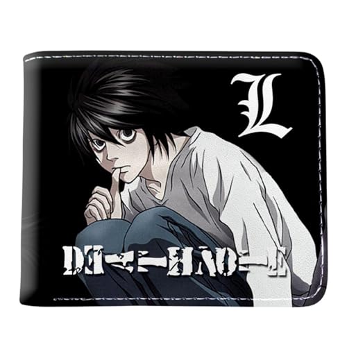 RYNDEX Death No. te Portemonnaie Jungen Teenager, Cartoons Muster Kleine Geldbörse, Kunstleder Kreditkartenhalter Brieftasche, Geschenk für Kinder & Teenager(Color:Multicolor 15)