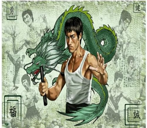 HfmQuisutron Legendäre chinesische Kung.Fu Filme Kunst Poster Puzzle 1000 Teile Holzpuzzle für Erwachsene Kinder Dekompression Spiele Cq67Zt