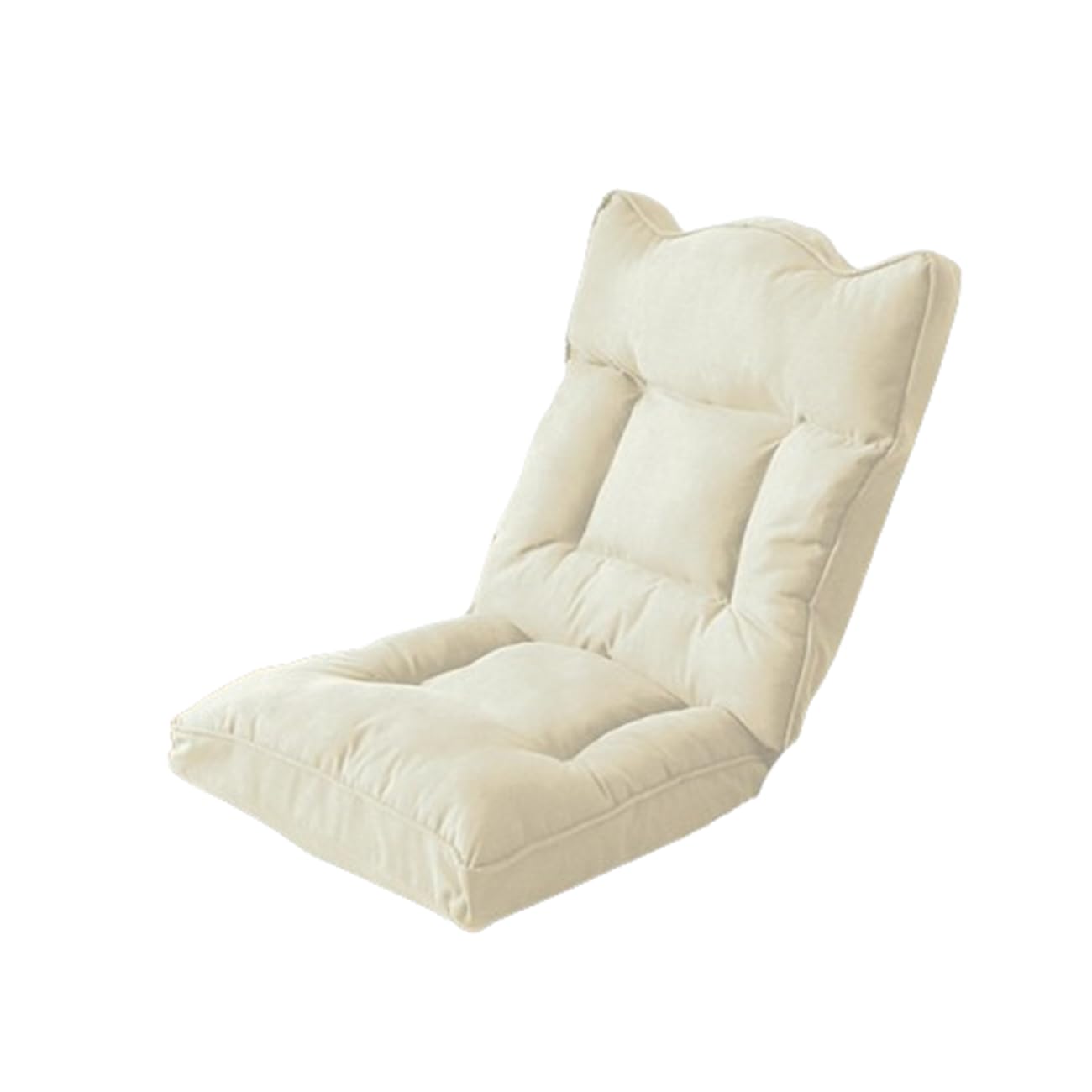 Klappsofa Stuhl, Klappbarer Gaming-Stuhl mit hoher Rückenlehne, weiches Kissen, leicht zusammenklappbar, Sitzsack-Sofa for Teenager und Erwachsene, geeignet for Schlafzimmer, Büro, Wohnzimmer(White)