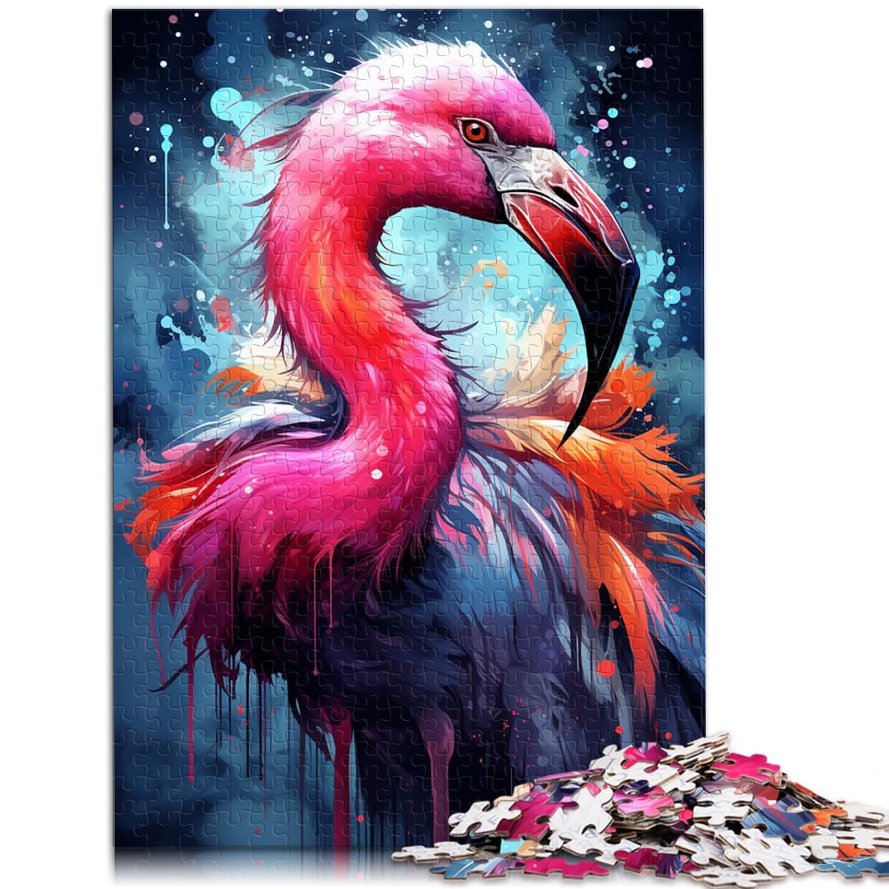 Puzzle | Puzzles, Farbmalerei, Flamingo-Puzzle, 1000 Teile, für Erwachsene, Holzpuzzle, anspruchsvoll, Aber unterhaltsam und humorvoll, 1000 Teile (50 x 75 cm)