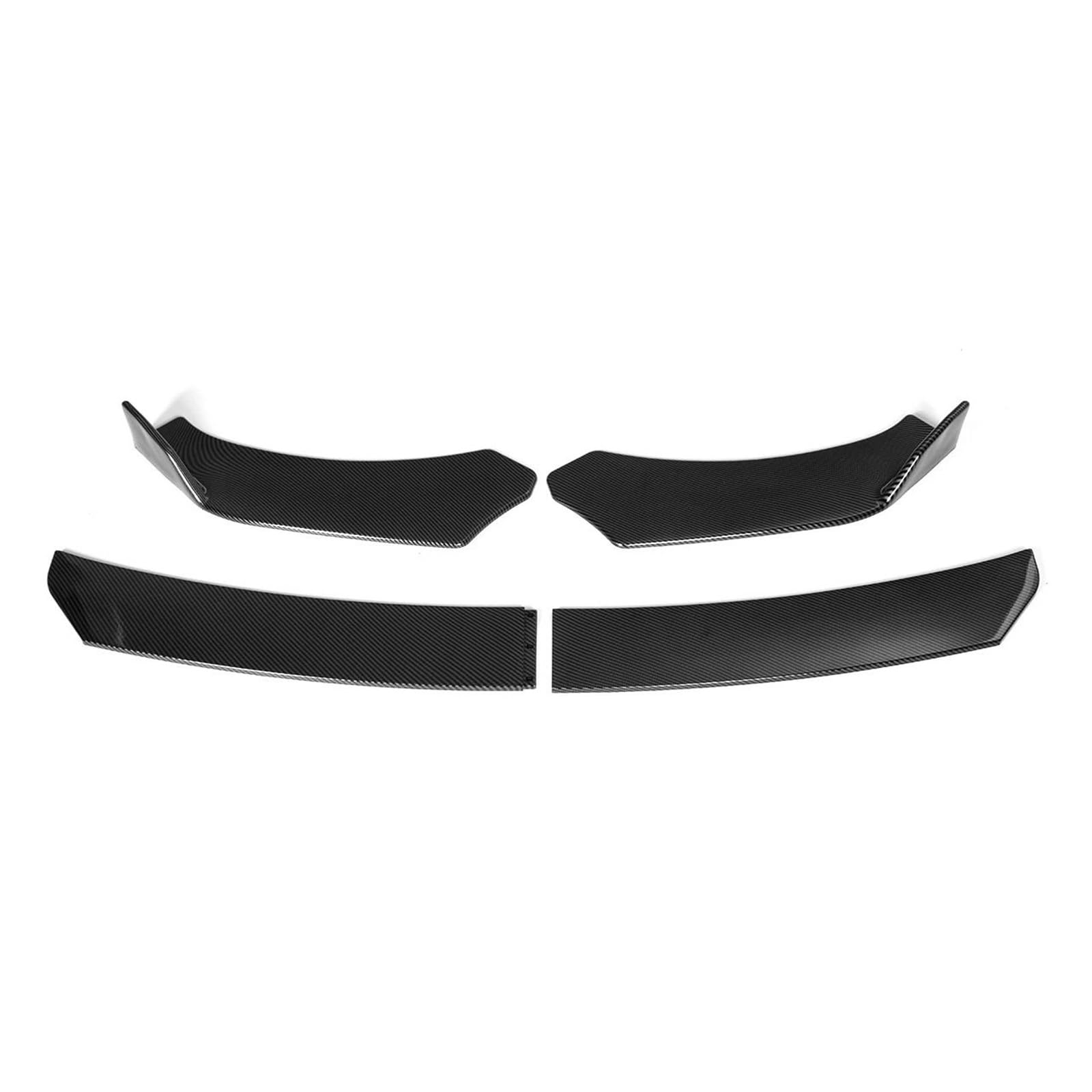 Splitter 4X Universal Auto Front Stoßstange Splitter Lip Spoiler Diffusor Frontlippe(Kohlefaser-Optik)