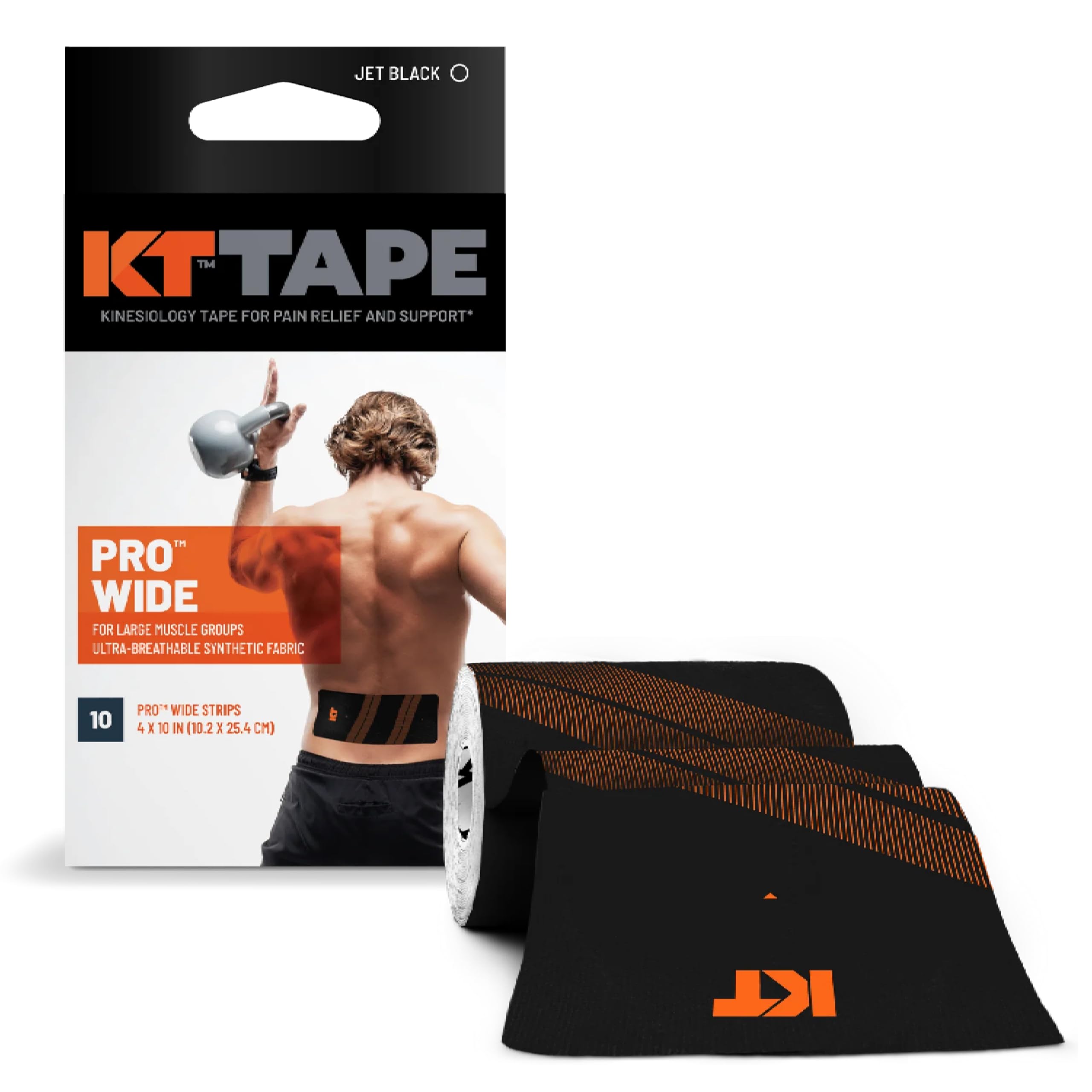 KT Tape Pro Kinesiologie Therapeutisches Sport-Tape, Schwarz