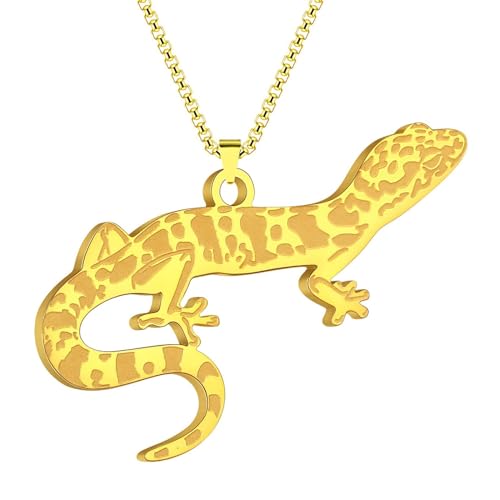 Charme Halskette Ketten Schmuck Herren Frauen Anhänger Necklace Punk Tier Gecko Halskette Für Frauen Und Männer Gothic Vintage Halskette G