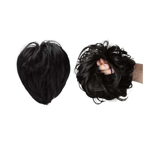 Haarteile Haarknoten Synthetisches Kunsthaar, Dutt, lockiges Band, Haarteil, Haargummi, Scrunchie, Scrunchy Wrap, unordentliches Stück, elastisch, Afro, Chignon, Cheveux, Schwanz, Hochsteckfrisur for