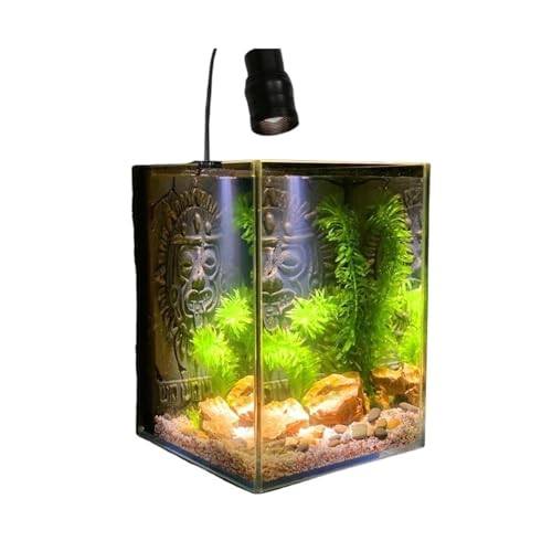 Aquarium Aquarium aus ultraweißem Glas for den Schreibtisch, Wohnzimmer, Büro, Schreibtisch, Kampffischbecken, 15 × 15 × 20 cm Aquarium-Kit