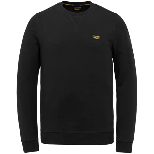 PME Legend Herren Sweatshirt AIRSTRIP - Regular Fit S-3XL Schwarz Blau Grün, Größe:3XL, Farbe:Black 999