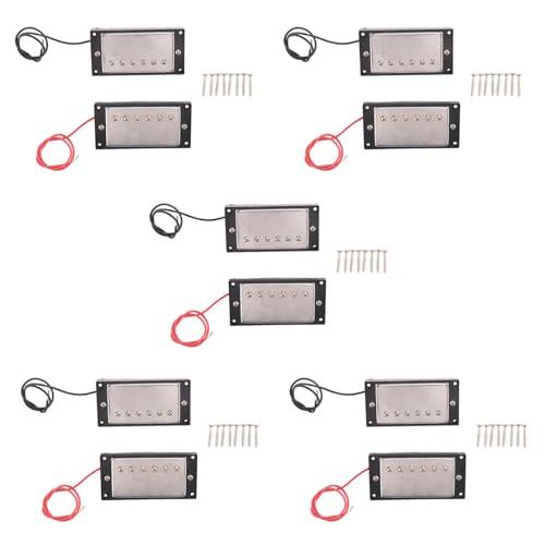 SICOSALT 10X Humbucker Doppel Spulen Tonabnemer Hals und Steg Kompatibel mit LP Stil Elektrisch Gitarre